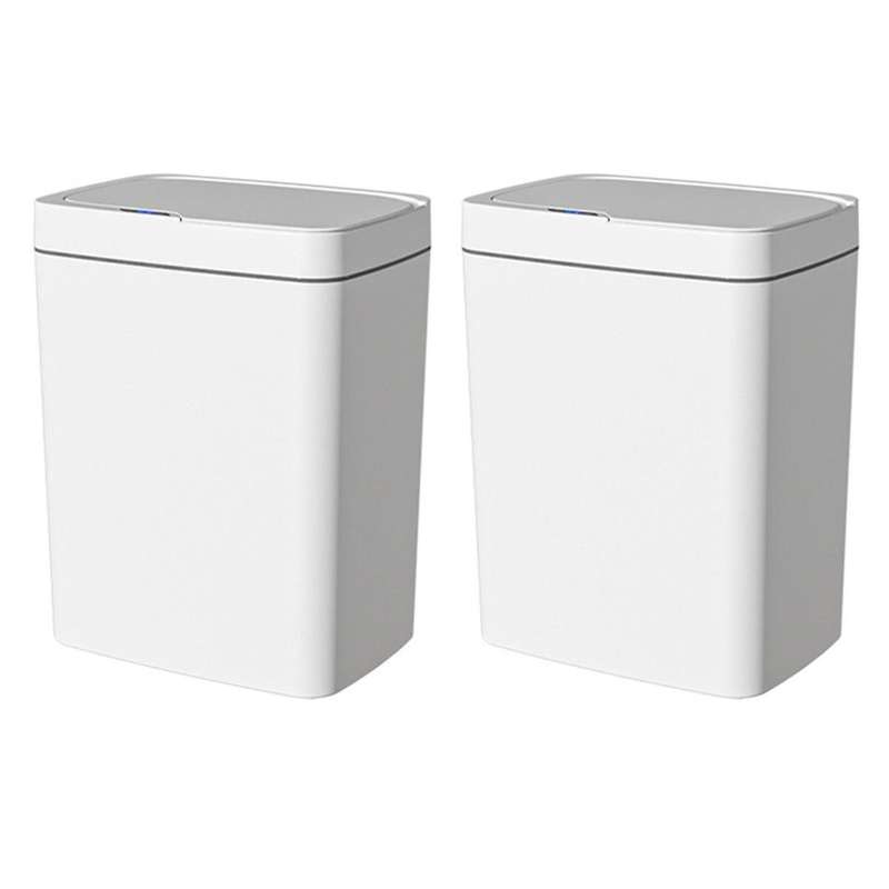 2pack Bathroom Trash Can with Lid, Smart Automatic Touchless Garbage Can, Slim Motion Sensor Waterpr