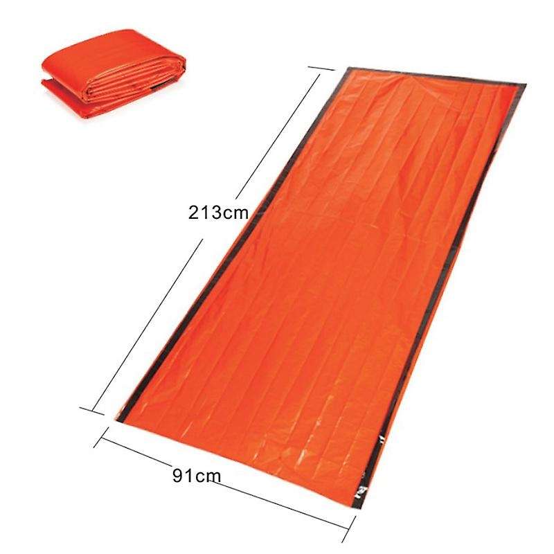 2-Pack Emergency Blanket Thermal Waterproof Survival Sleeping Bag for Outdoor Camping Hiking