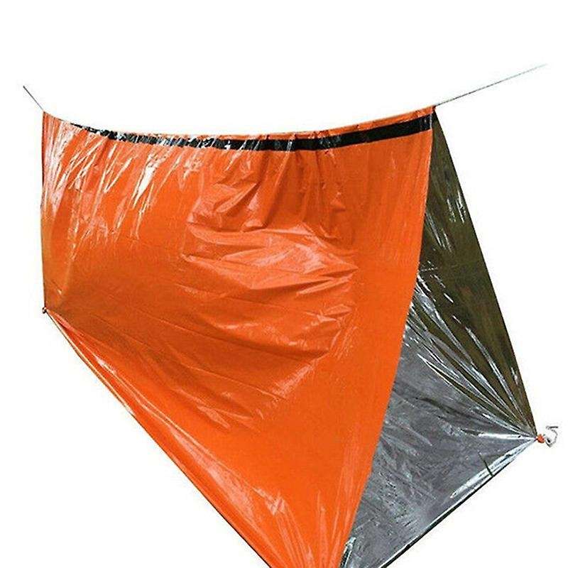 2-Pack Emergency Blanket Thermal Waterproof Survival Sleeping Bag for Outdoor Camping Hiking