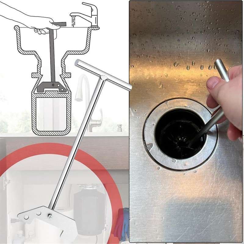 2Pack Garbage Disposer Unjamming Wrench for Garbage Disposals, Unclog Kitchen Sink Clogging