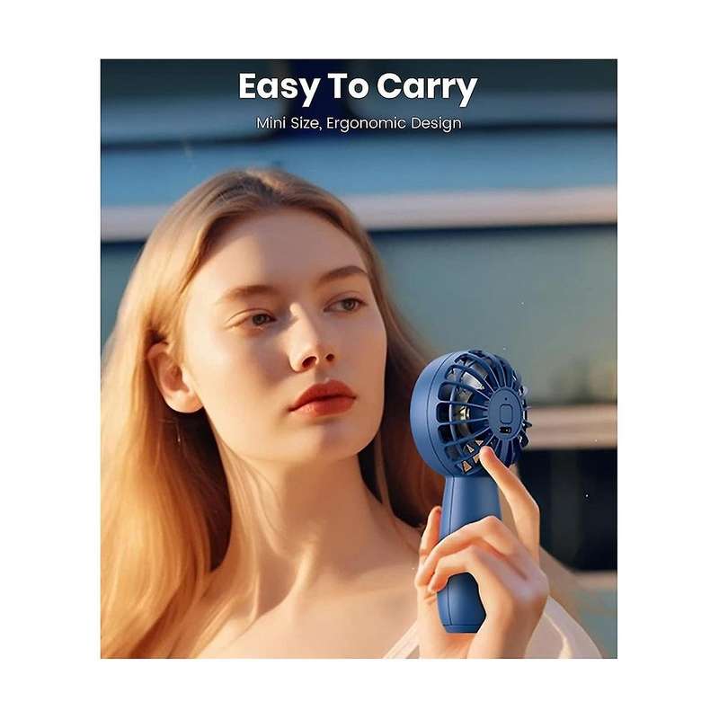 2-pack Handheld Fan Rechargeable Mini Fan, Portable Hand Fan Personal Fan with 3 Speeds Fan for Home