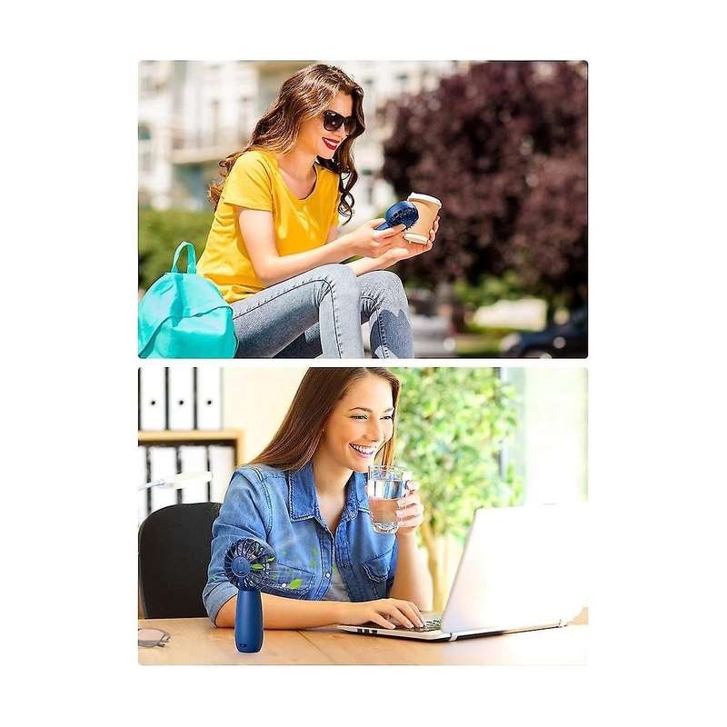 2-pack Handheld Fan Rechargeable Mini Fan, Portable Hand Fan Personal Fan with 3 Speeds Fan for Home