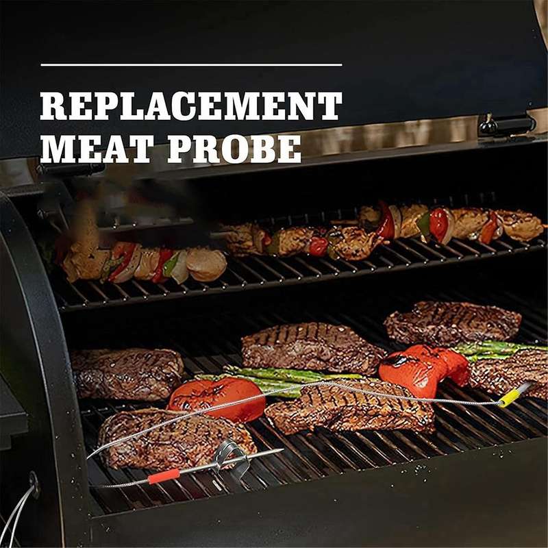 2-Pack Meat Probe for ,, Wood Pellet Grill,with Probe Grommet and Temperature Probe Clip