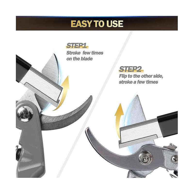 2Pack Garden Tool Sharpener Blade Sharpener Pocket Sharpen Garden Tool Shears Sharpener for Pruners