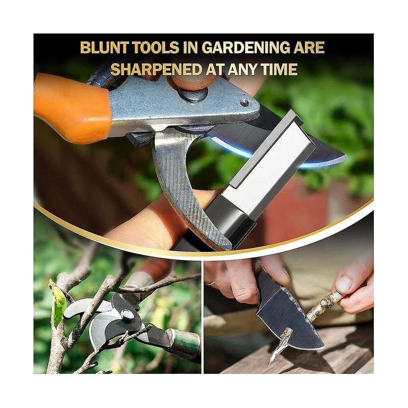 2Pack Garden Tool Sharpener Blade Sharpener Pocket Sharpen Garden Tool Shears Sharpener for Pruners