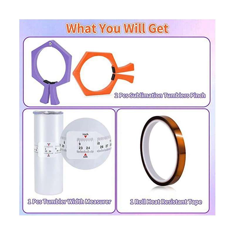 2Pack Pinch Tumbler Clamp, Sublimation Tumblers Pinch for 20 Oz Skinny Straight Tumbler Blank Cups M