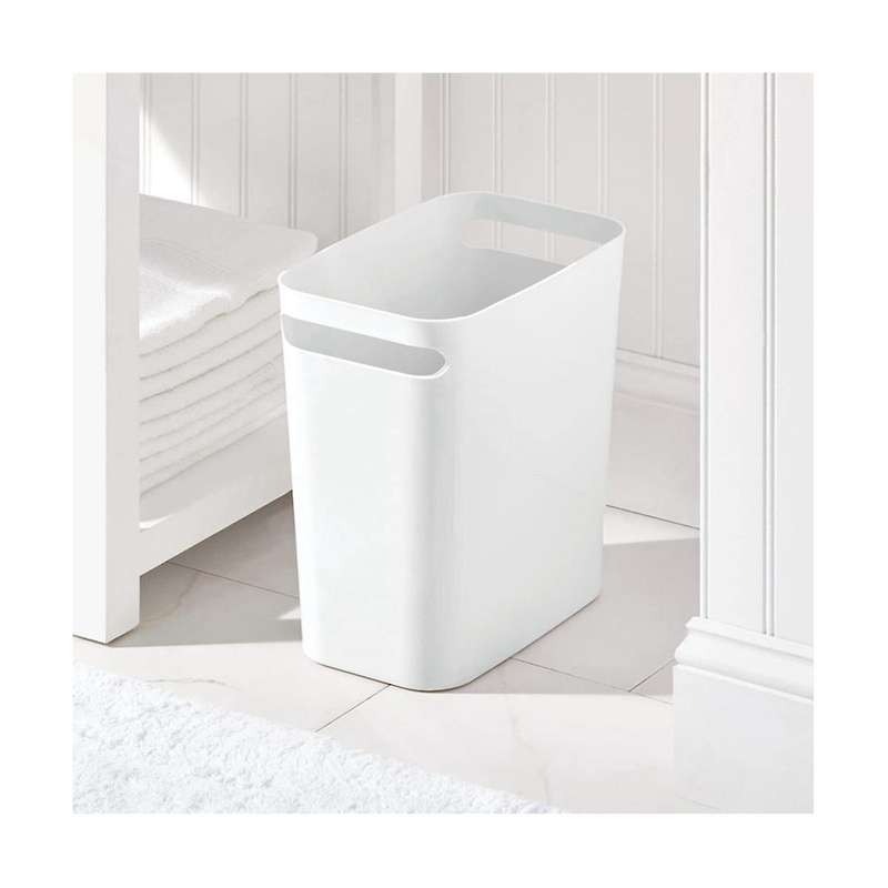 2pack Plastic Trash Can Wastebasket, Classic Garbage Container Recycle Bin for Bathroom, Bedroom, Ki