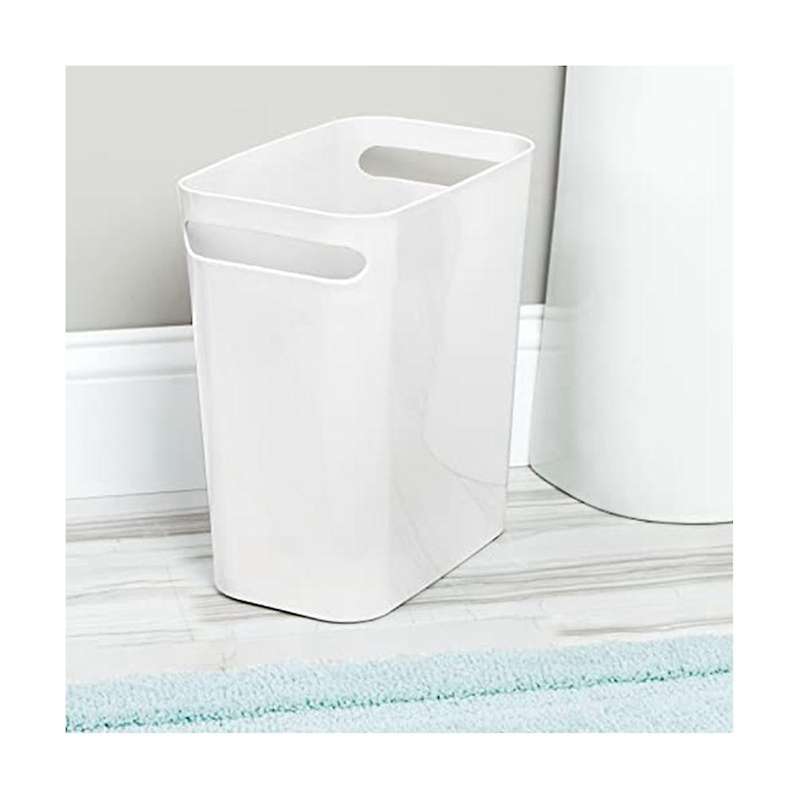 2pack Plastic Trash Can Wastebasket, Classic Garbage Container Recycle Bin for Bathroom, Bedroom, Ki