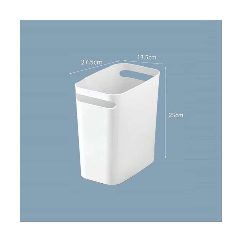 2pack Plastic Trash Can Wastebasket, Classic Garbage Container Recycle Bin for Bathroom, Bedroom, Ki