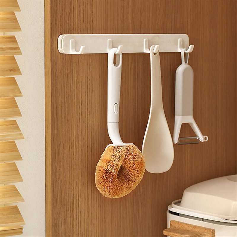 2-Pack Natural Coconut Fiber Pot Brushes for Cleaning