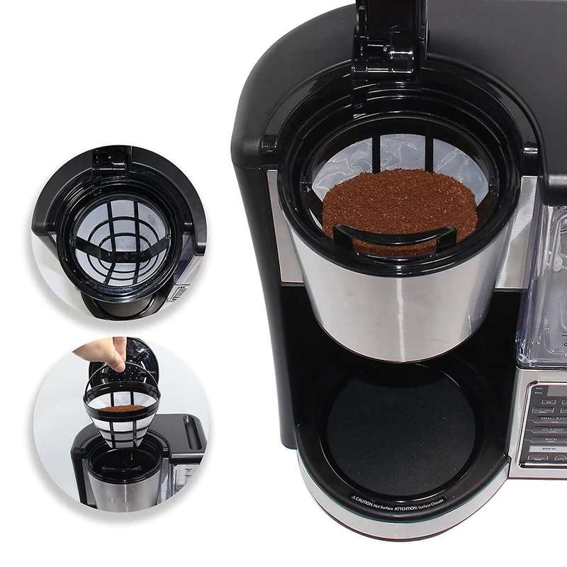 2Pack No.4 Reusable Coffee Maker Basket Filter for Ninja , Fit 8-12 Cup Basket Drip Coffee Machine