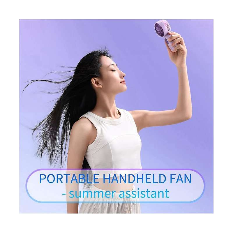 2pack Portable Handheld Mini Fan, Usb Rechargeable Personal Fan with 3 Speeds for Travel/camping/ou