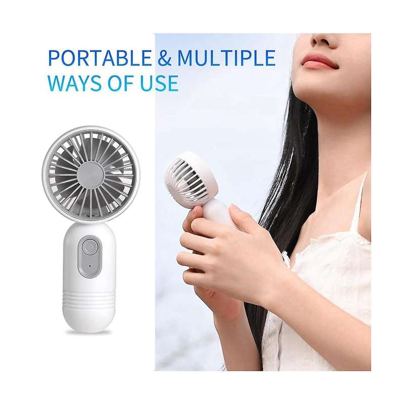 2pack Portable Handheld Mini Fan, Usb Rechargeable Personal Fan with 3 Speeds for Travel/camping/ou