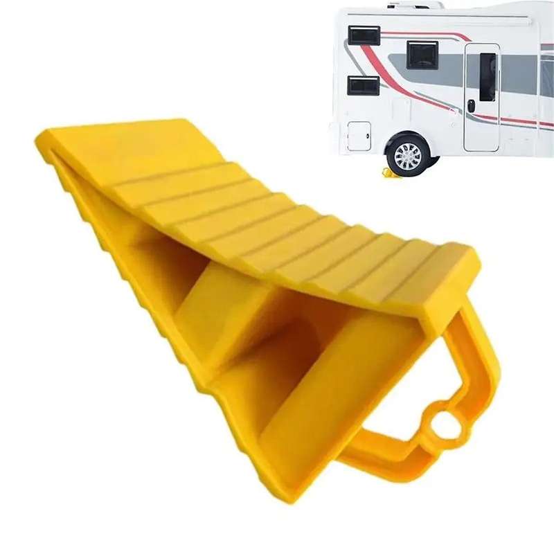 2Pack Portable Wheel Chock with Handles Vehicle Car Truck Wheel Anti-Slip Plastic Base Tire Support