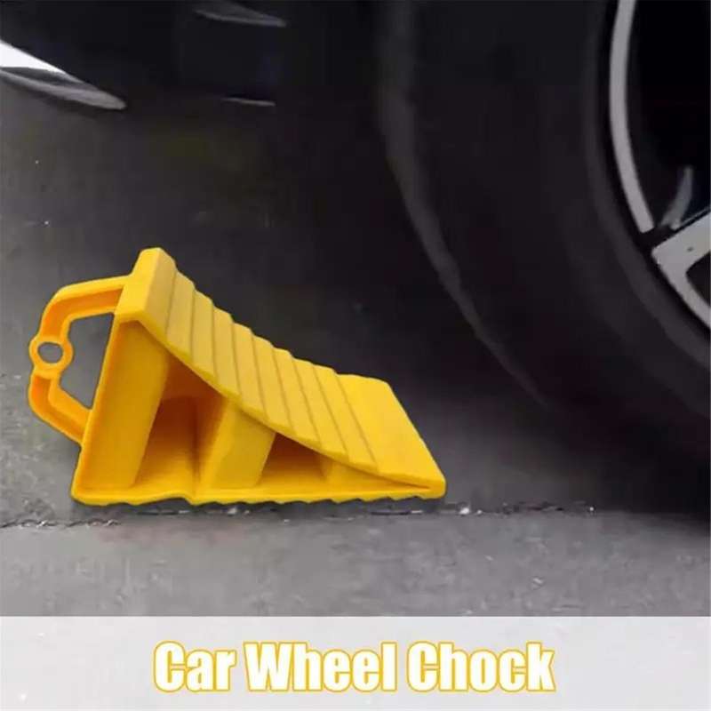 2Pack Portable Wheel Chock with Handles Vehicle Car Truck Wheel Anti-Slip Plastic Base Tire Support