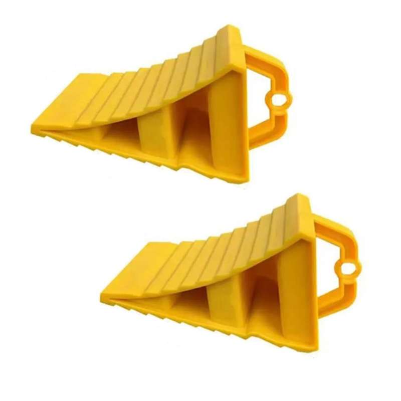 2Pack Portable Wheel Chock with Handles Vehicle Car Truck Wheel Anti-Slip Plastic Base Tire Support