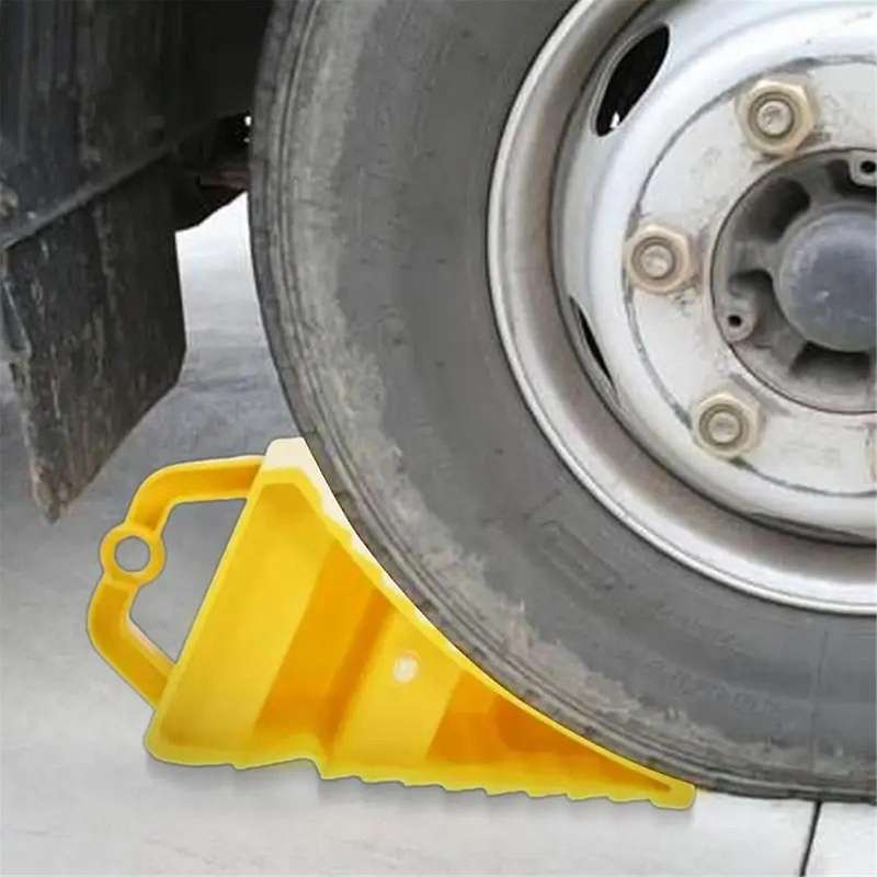 2Pack Portable Wheel Chock with Handles Vehicle Car Truck Wheel Anti-Slip Plastic Base Tire Support