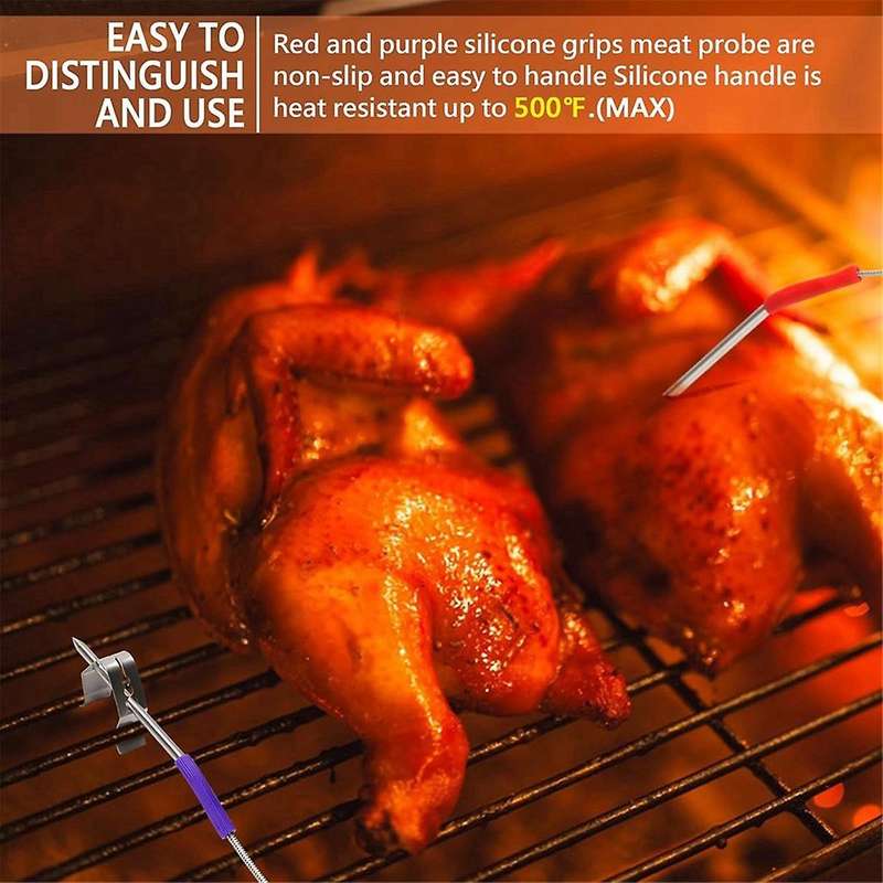 2-Pack Repalcement Meat Probe for Grill and Smoker,Temperature Probe with Probe Clip Accessories