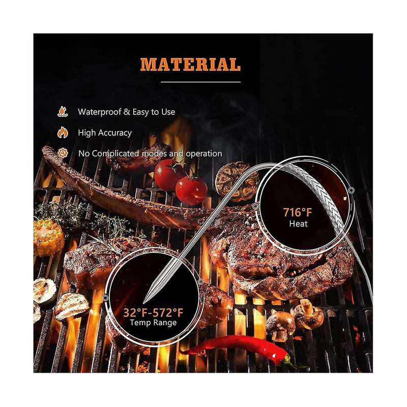 2pack Temperature Meat Probe Compatible with Rt-700, Wood Grill, Grill Accessories, with Thermomete