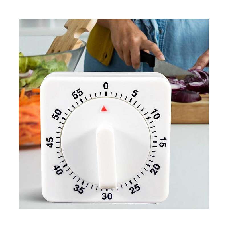 2-pack Square 60 Mechanical Kitchen Timer,chef Cooking Timer Clock with Loud Alarm