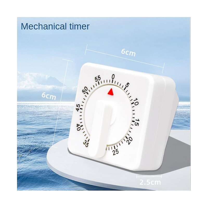 2-pack Square 60 Mechanical Kitchen Timer,chef Cooking Timer Clock with Loud Alarm