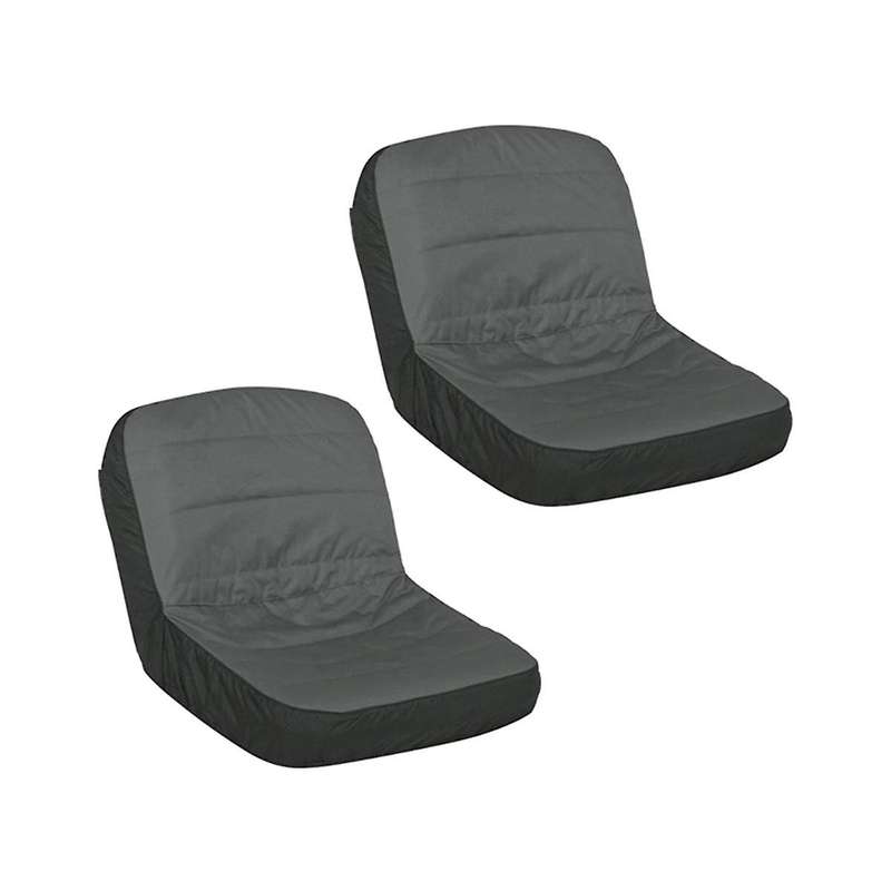 2pack Universal Riding Lawn Mower Tractor Seats Cover Padded Comfort Pad Storage Pouch Medium Black