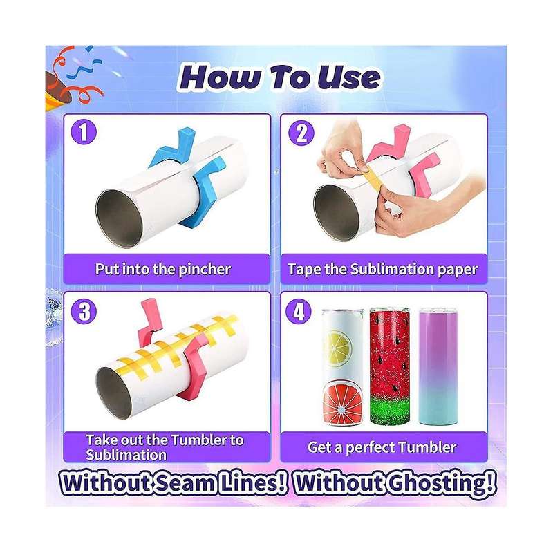2Pack Sublimation Tumblers Pinch Tool SetSecure Grip and Hold for Sublimation Paper Supplies