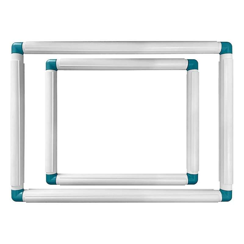 2-Pack Square Embroidery Hoops, Plastic Crossstitch Snap Frame, Embroidery Universal Clip Frame Set,