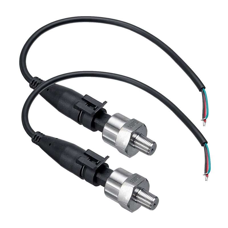 2Pc 150Psi DC5V 1/8NPT Pressure Transducer Transmitter Sensor Stainless Steel Oil Air Water Fuel Tra
