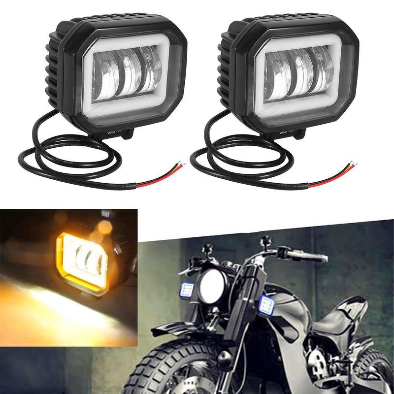 2pc 30w Motorcycle Spotlights White,4inch Motorcycle Fog Light Lamp Motorcycle Headlight Led Auxili