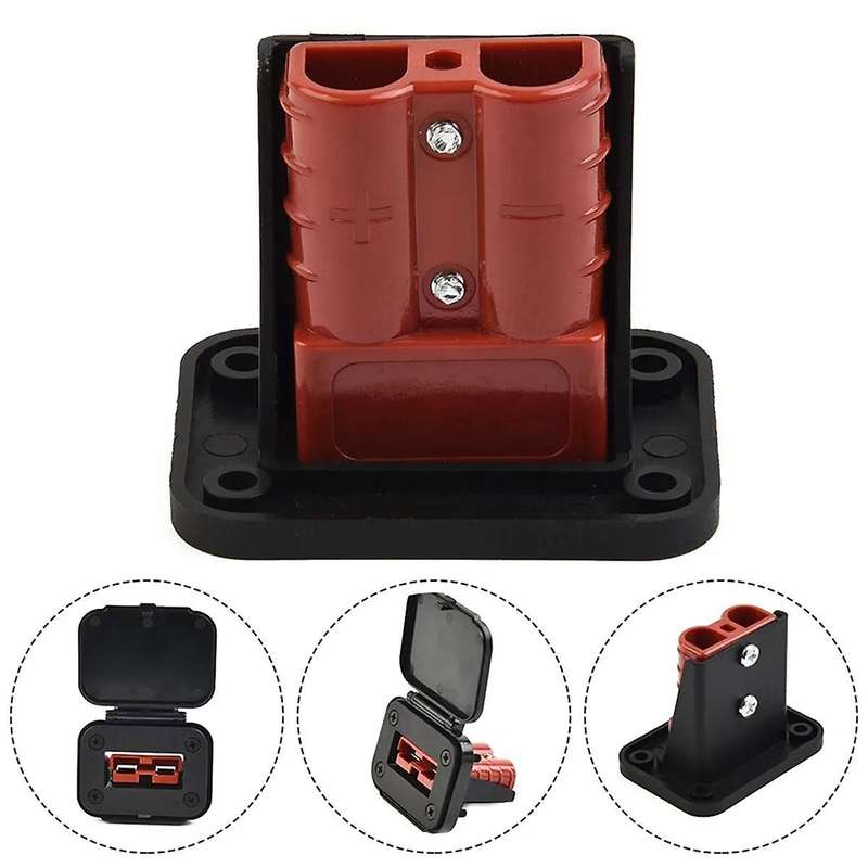 2Pc 50A for Anderson Plug Connector Flush Mount Bracket Panel Cover for Caravan Boat Truck Cable Co