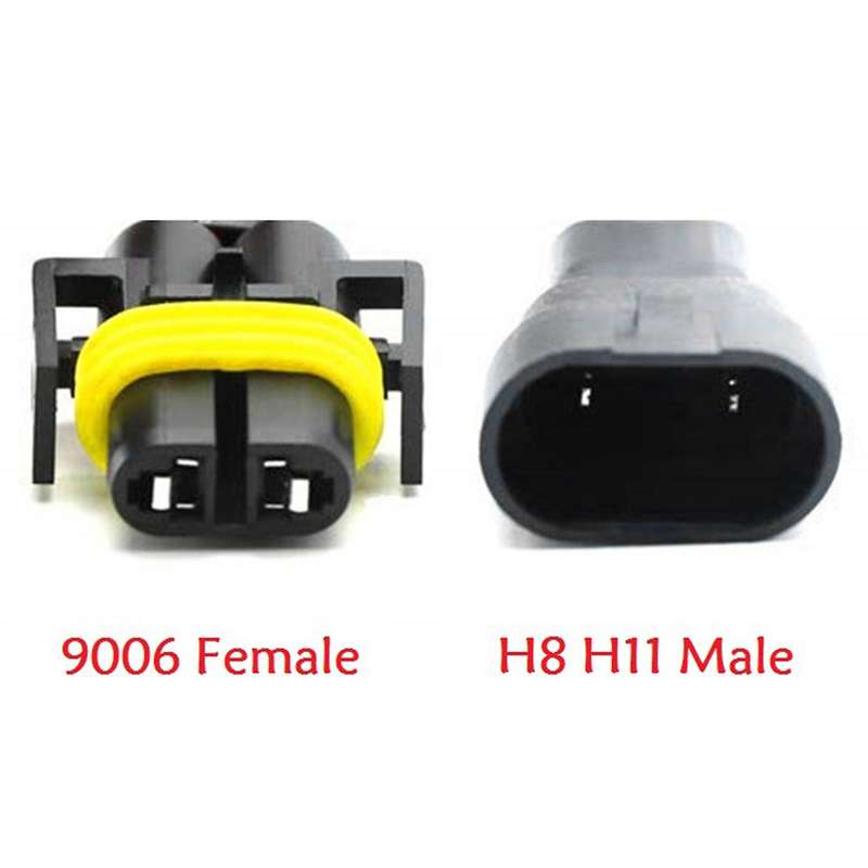 2PC 9006 to H11 H8 Headlight Fog Light Conversion Connector Wiring Harness Plug Cable Socket Connect