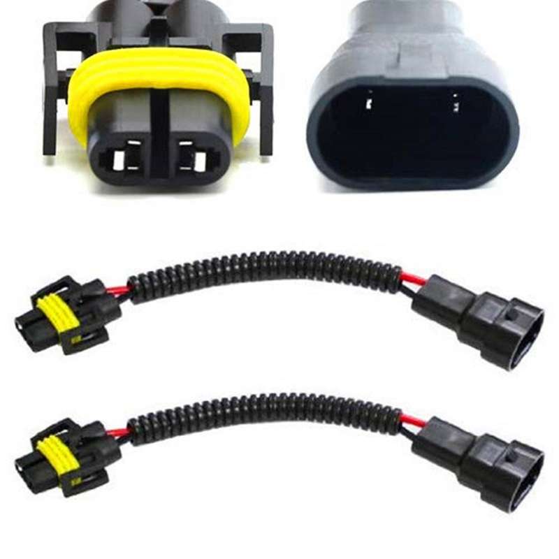 2PC 9006 to H11 H8 Headlight Fog Light Conversion Connector Wiring Harness Plug Cable Socket Connect