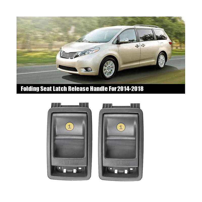 2pc 72909-08011 Grey Folding Latch Release Handle for Sienna 2010-2020 Left Or Right Third Row Hand