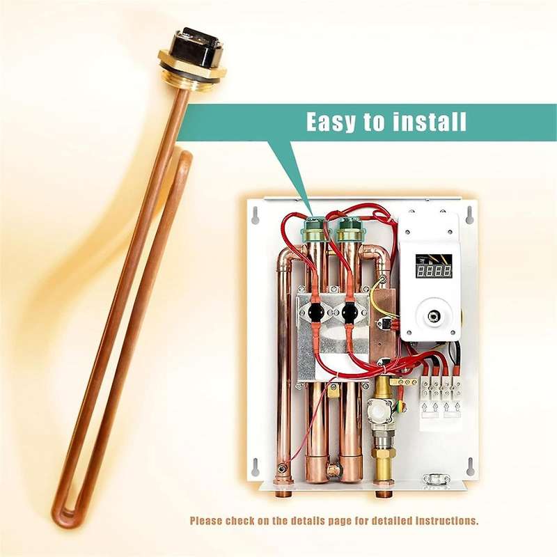 2Pc 9000W 240V HE90240 Heating Elements for Electric Water Heater for Eco 18/24/27/36 for Electric