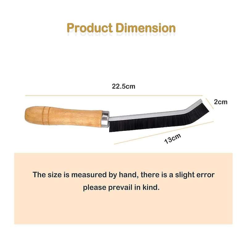 2Pc Crevice Cleaning Brush,Wooden Handle Multifunctional Space Cleaning Brush Tool,Hard Bristle Spac