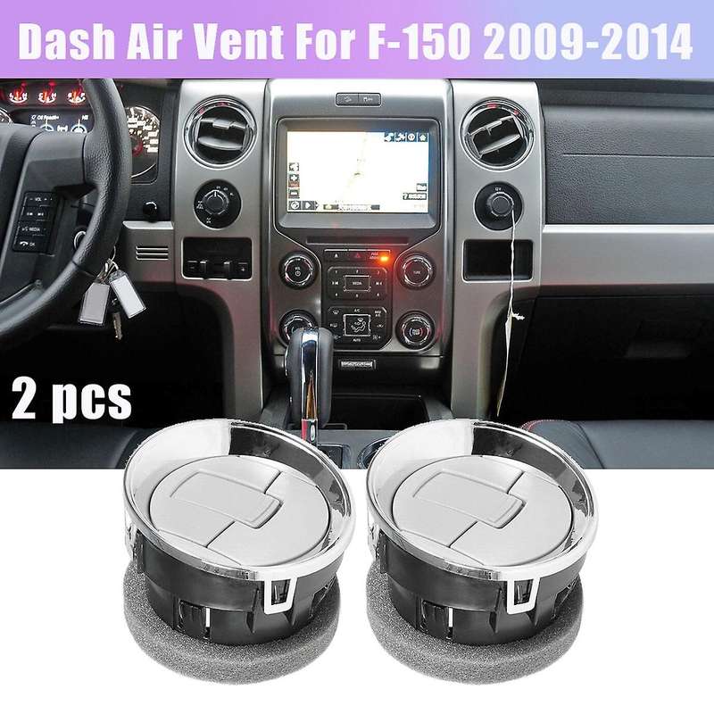2Pc for 2009-2014 Dash Vent Air Outlet Dashboard AC Heater Chrome CL3Z19893EA / 9L3Z19893CA