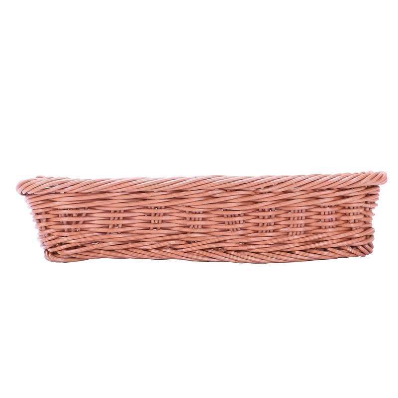2pc Rattan Plastic Basket Cutlery Basket Rectangular Storage Box