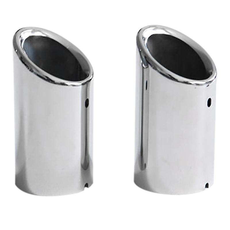 2Pc Steel Auto Car Exhaust Muffler Tip Tail Pipe Trim Covers for MK6 1.4T Golf 6 MK7 A4 Q5
