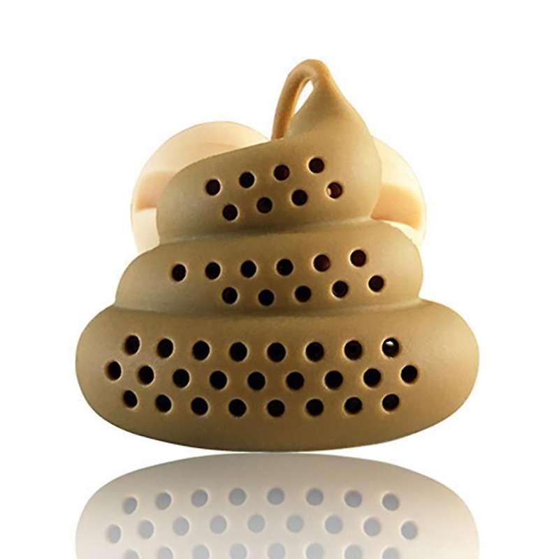 2PC Reusable Silicone Tea Infuser Poop Shaped Funny Herbal Tea Coffee Filter Diffuser Strainer Acce