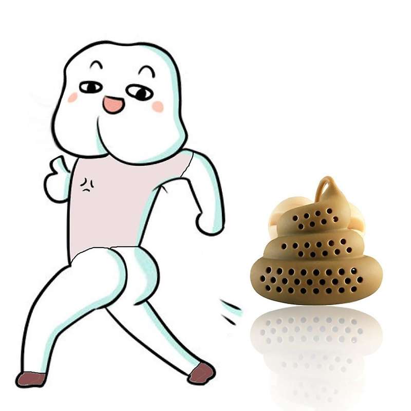 2PC Reusable Silicone Tea Infuser Poop Shaped Funny Herbal Tea Coffee Filter Diffuser Strainer Acce