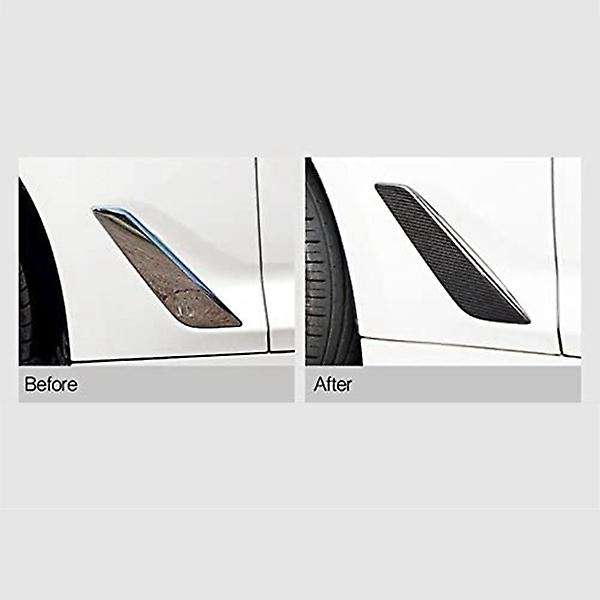 2Pc Side Outlet Cover Trim Decorative Sticker Car Accessories for 5 Series G30 2017-2018