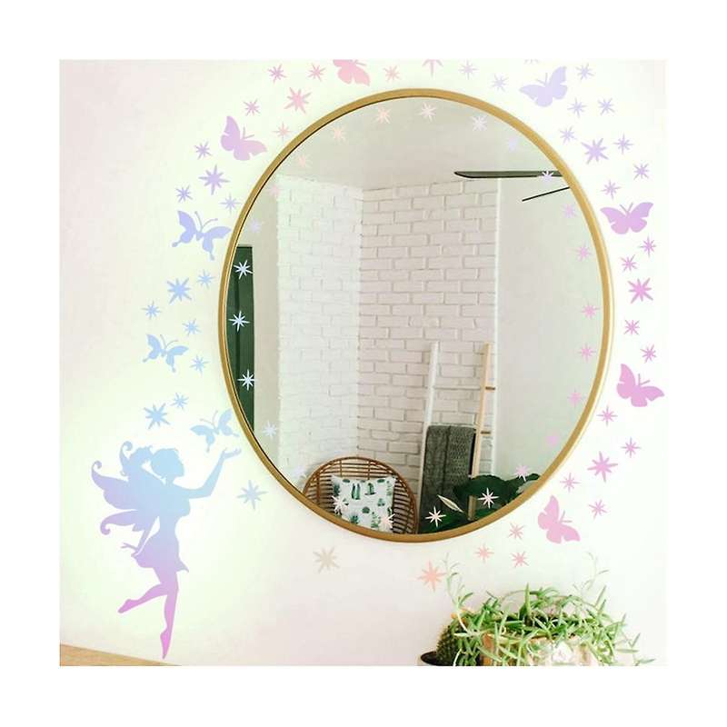 2pc Refrigerator Stickers, Cute Stars Fridge Stickers Glow In The Dark, Fridge Dazzle Decals Decora