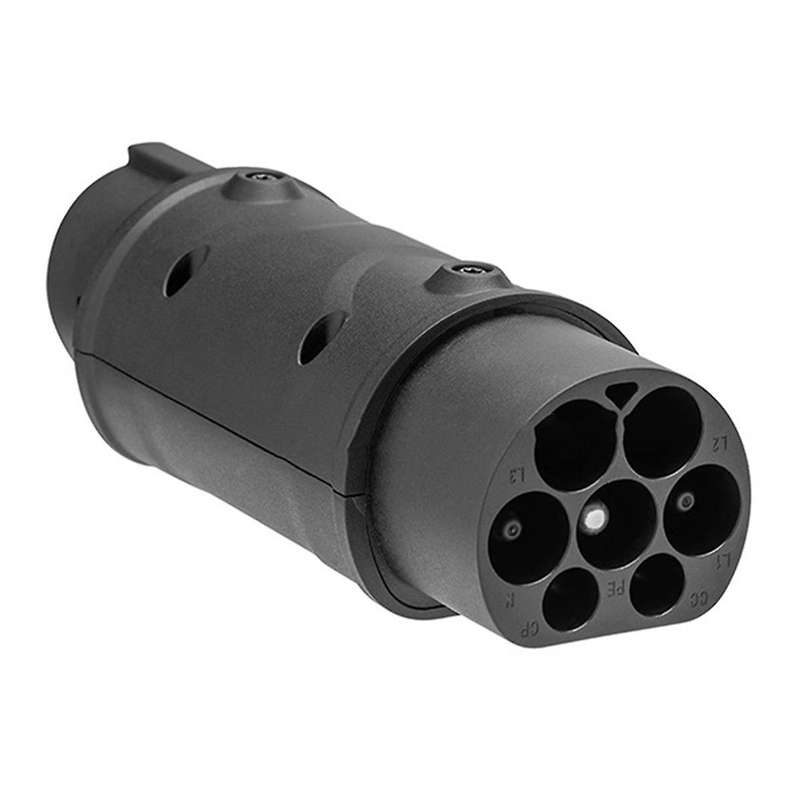 2pc Sae Adaptor Iec 62196 2 to J1772 Type 1 Electric Cars Charging Ev Vehicle Charger One Side Conn