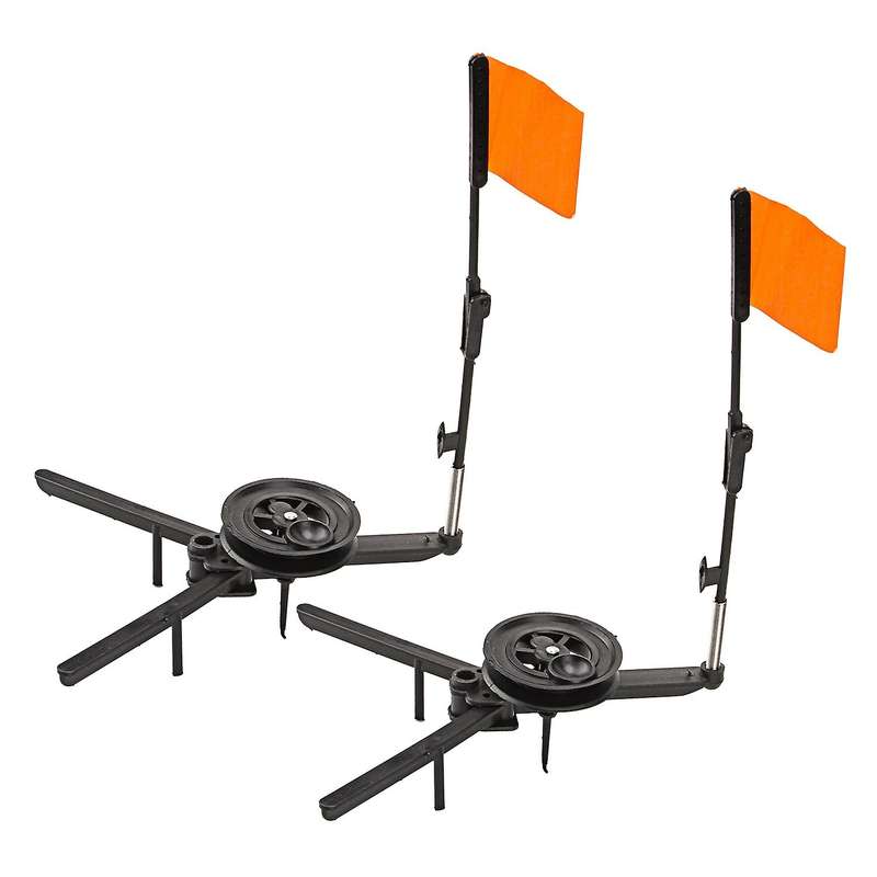 2Pc Winter Ice Fishing Tool Tip-Up Flag for Marine Inflatable Boat Canoe Yacht Kayak Dinghy Safety