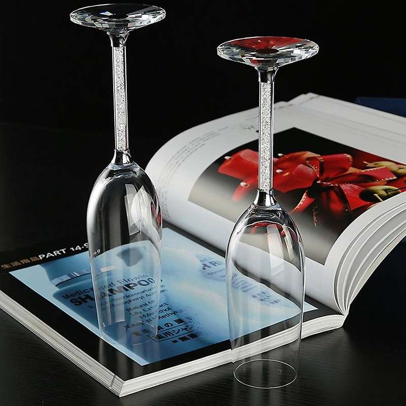 2Pc Wedding Glasses Champagne Crystalline Party Gift Toasting Glass Goblet