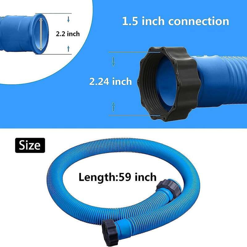 2pcs 1.5 Inch Diameter 29060e Pool Pump Replacement Hose for Filter Pumps Sand Pump & Saltwater Syst