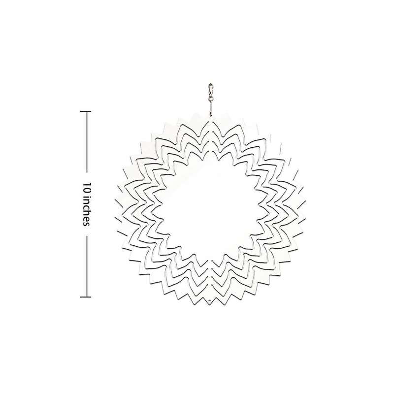 2pcs 10 Inch Sublimation Wind Spinner Blanks 3d Garden Wind Spinners Sublimation Blanks Double Side