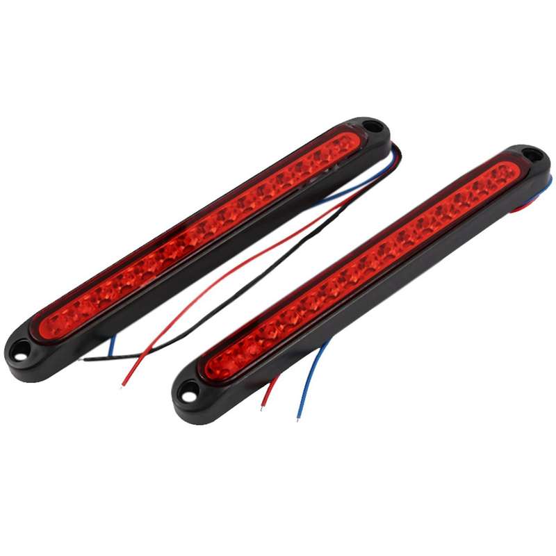 2Pcs 10 inch 15 LED Trailer Truck RV Stop Tail Rear Brake Turn Light Bar Stop Rear Side Marker Ligh