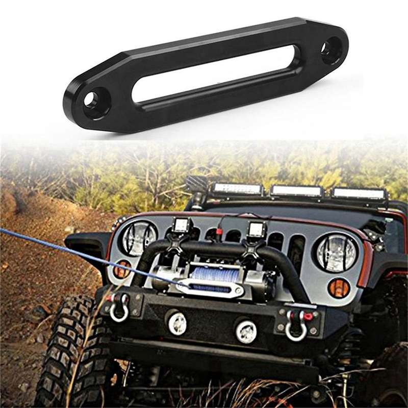 2pcs 10 Inch 12000 Winch Rope Guide Hawse Aluminum Fairlead for Off Road 4wd Rope Silver Rope Guide
